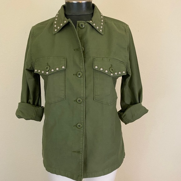 LEVI’S Studded Surplus Button-Down Shirt Jacket - Picture 3 of 12